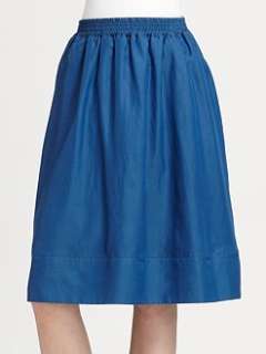 Burberry Brit   Silk Cotton Skirt