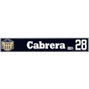 Melky Cabrera #28 Final Game Yankees Game Used Locker Room Nameplate