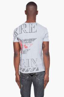 Pierre Balmain Printed Grey T shirt for men  