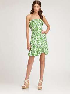 Lilly Pulitzer   Floral Strapless Mini Dress