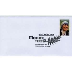 Mother Teresa First day issue 9 5 2010 stamp with envel