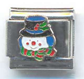 Pugster Italian Charm Brass Christmas Snowman Head p020  