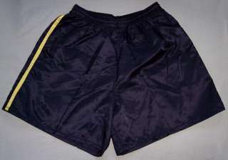 Black w/Gold Stripe Nylon Soccer Shorts   Medium *NEW*  