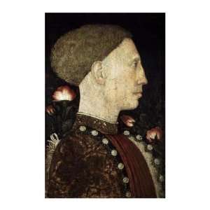  Portrait of Lionello DEste Pisanello. 18.25 inches by 26 