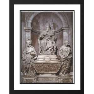   Framed and Double Matted Monument of Pope Leo XI