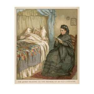 Queen Victoria Reading at the Bedside of an Old Cottager at Balmoral 
