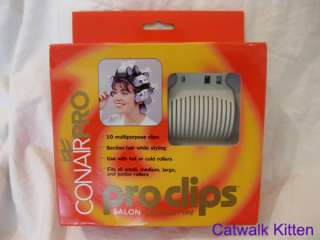 10 CONAIR CURLER CLAMPS CLIPS Hot or Cold Rollers NEW  