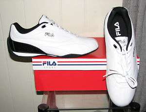 Fila Sport Mens White Automo Shoes Sz 11 11.5 12 NIB  