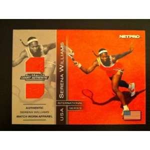  NetPro Serena Williams Game Used Authentic Apparel Card 
