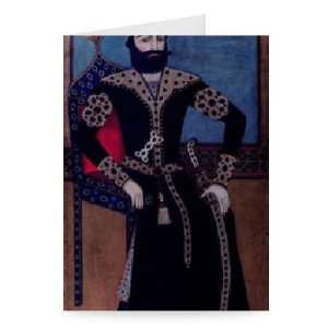 Portrait of Fath Ali, Shah of Iran (reigned   Greeting Card (Pack of 