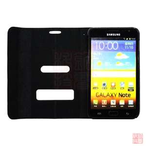   Leather flip Wallet case cover For Samsung Galaxy Note i9220  