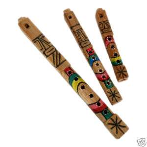 Dozen Lot Pack Three Sizes Carved Wood Flutes Recorder  