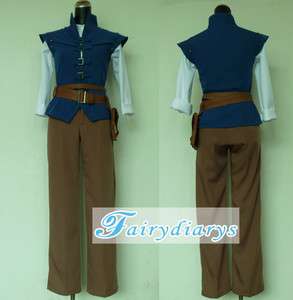 Enchanted Tangled Prince Flynn Rider Cosplay Costume Any Size  