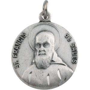  St Francis De Sales Medal in 14k Yellow Gold Jewelry