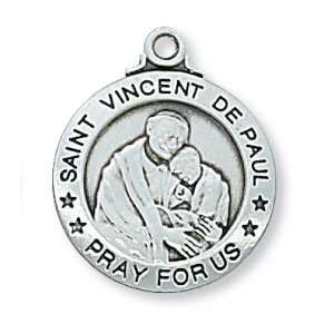  St. Vincent De Paul Comes With 20 Chain In Gift Box Patron Saint St 