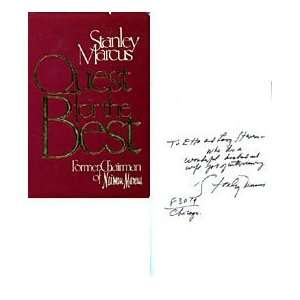 Stanley Marcus Autographed / Signed Quest for the Best Book