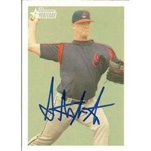 Steven Wright Signed Indians 2006 Bowman Heritage Card
