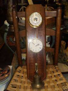 FRANCE BAROSTAR BAROMETER AND SUNSETIME CLOCK WITH BELL  