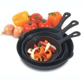pc CAST IRON Skillet Fry Frying Pan Set 6 8 10 in NEW  