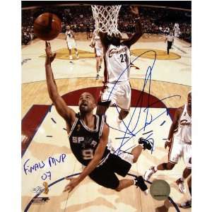 Tony Parker Autographed Finals MVP 07 Inscription 2007 Finals Lay up 
