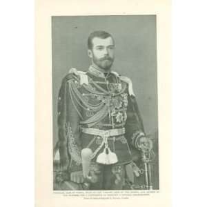  1898 Print Nicholas Czar of Russia 