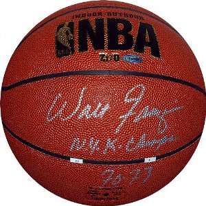 Walt Frazier Autographed Indoor/Outdoor Basketball with 70 73 Champs 