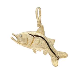 Florida Snook Fish Pendant Choice 14K Gold or Sterling  