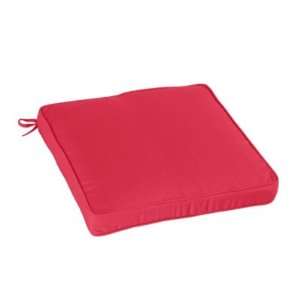  Outdoor Chair Cushions with Box Edge Welts   JJ Solid Red 