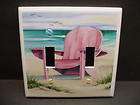 Beach Chair Pink #1 Light Switch Cover DBL V195