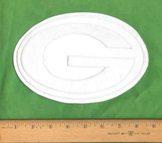 GREEN BAY PACKERS all embroidered leather patch measures approx. 8 