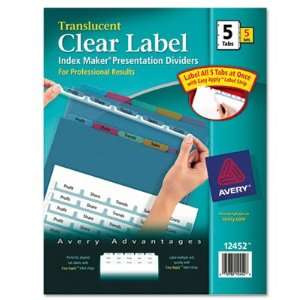   Clear Label Punched Translucent Dividers AVE11451