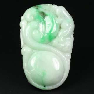 Ruyi Lucky green pendant 100% Grade A Natural Chinese Jade Jadeite 