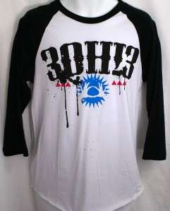 New 3OH3 T Shirt Sean Foreman Nathanien Motte LARGE  