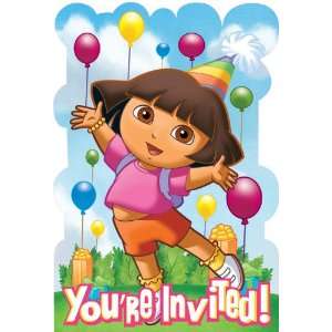    Lets Party By Amscan Dora and Friends Invitations 
