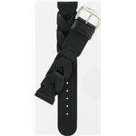 Hadley Roma 18mm Black V Braid Leather Watch Band MS872  