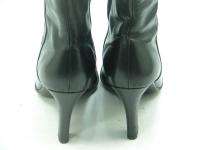 AEROSOLES Black Leather Mid Calf Boots 8 B 2 HEAD SMART  