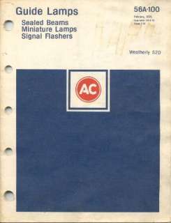 1951 75 AC GUIDE HEADLIGHT LAMP FLASHER APPs CATALOG  