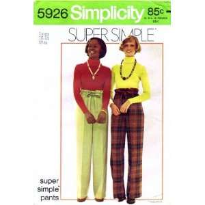  Simplicity 5926 Sewing Pattern Super Simple Pants 
