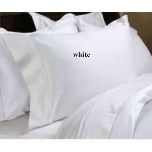   Thread Count Bed Sheet Set Solid Sateen White   King
