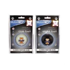    University of Illinois Cue and Eight Ball Pool Set
