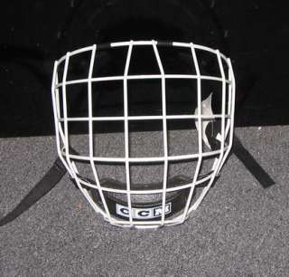 Used CCM 480 L White Cage Ice Hockey Facemask  