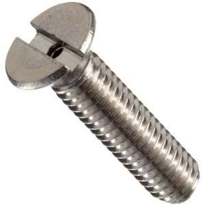 Stainless Steel 18 8 Machine Screw, Vented Flat Head, Slotted Drive 