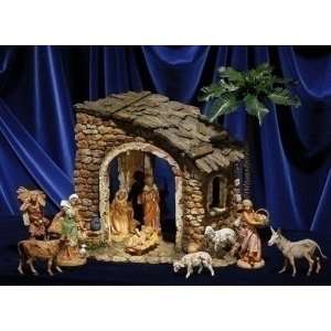  Fontanini 5 Nativity Scene with Lighted Stone Stable 11 Piece Set 
