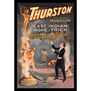  Vintage Art East Indian Rope Trick Thurston the Famous 