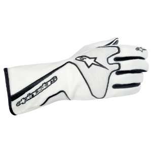   FIA 8856 2000/SFI 3.3/5 Certified Driving Gloves (White/Black, Medium