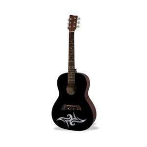  First Act 36 Acoustic Guitar   Black Tribal Design 