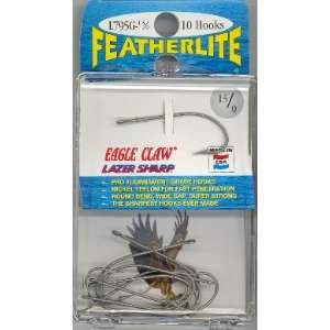  Eagle Claw Featherlite Size 1.5 Sproat Worm Hooks   10 