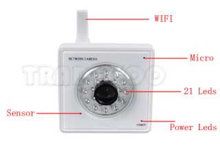 Wireless Webcam Indoor Network Security WiFi IP Camera White
