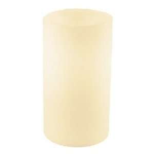  Round Flameless Real Wax Pillar Candles 6 Inch Champagne 