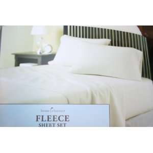  Home Classics 4 Piece Fleece Sheet Set   Queen, Ivory 